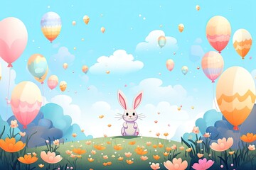 Easter festival cute background
