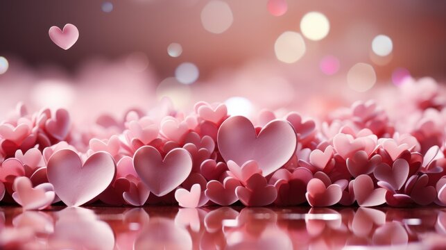 Happy Valentines Day Holiday Banner Abstract, Background Image, Desktop Wallpaper Backgrounds, HD