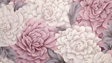 High-res, delicate textile fabric with intricate, realistic floral design. Soft pastel hues create a vibrant, elegant pattern. Perfect for fashion, home decor, or textile industry.