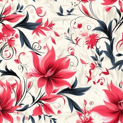 Abstract Elegance Seamless Floral Pattern

