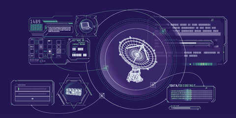 HUD interface for processing and storing radio telescope data.