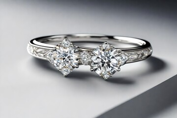 Close up view, A custom-designed engagement ring inspired by your love story. 