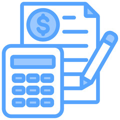 Accounting Blue Icon