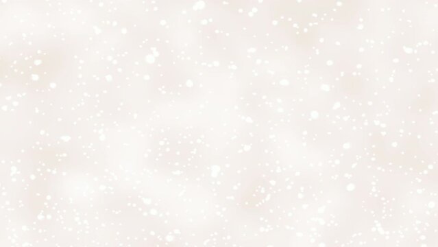 Christmas snow. Falling white snowflakes on a gray background. Abstract looped seamless animation.