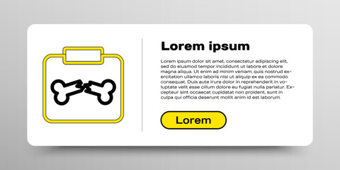 Line X-ray shots with broken bone icon isolated on white background. Colorful outline concept. Vector