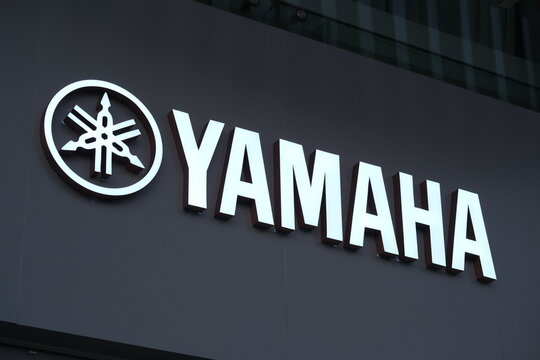 Shanghai,China-Nov.19th 2023: YAMAHA store brand logo sign
