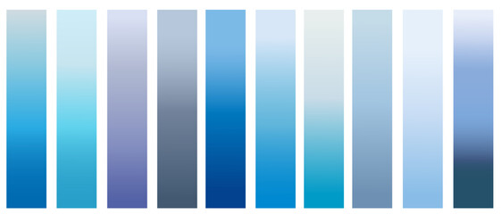 Set of gradients bright, smooth, pastel gradient colors designs for devices, computers and modern smartphone screen backgrounds. Vector illustration.