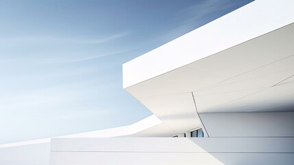 a white building with a blue sky