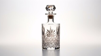 a glass bottle with a clear top