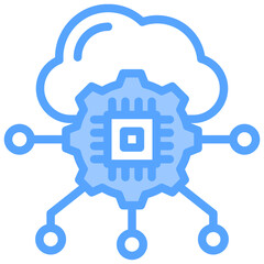 Machines Blue Icon