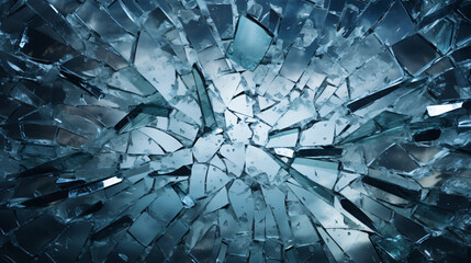 Cracked shards of glass background