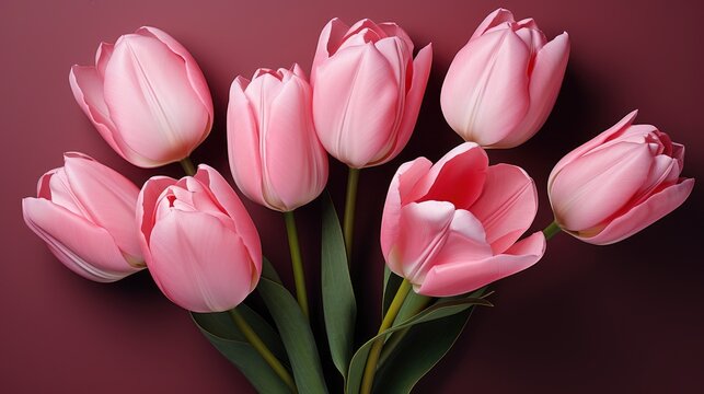 Spring Flowers Pink Tulip, Background Image, Desktop Wallpaper Backgrounds, HD
