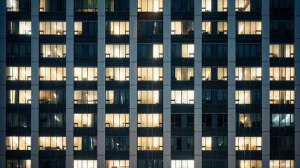 Obraz premium a building with many windows