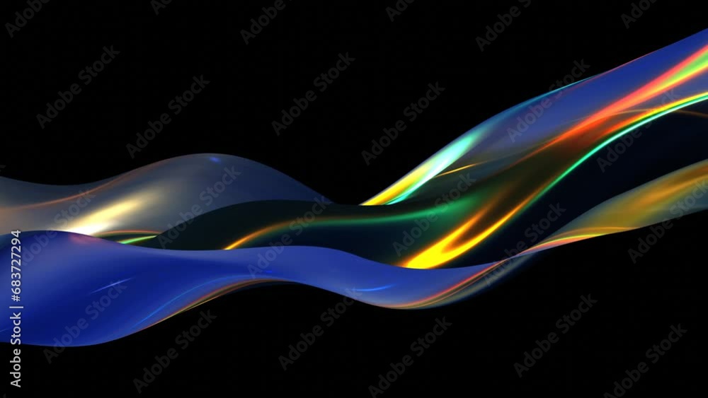 Poster abstract colorful wavy and curvy background animation