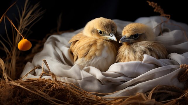 Two Hearts On Nest Family Valentines, Background Image, Desktop Wallpaper Backgrounds, HD