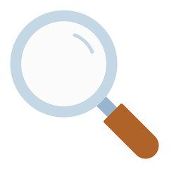 Magnifying Glass Flat Multicolor Icon