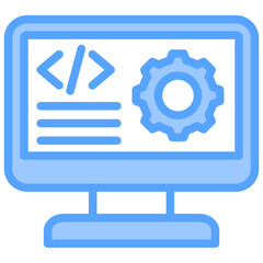 Software Engineering Blue Icon