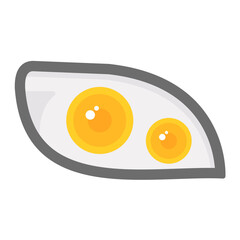 Headlight Flat Multicolor Icon