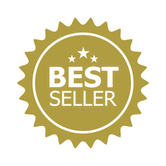 best seller label design vector illustration