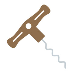 Corkscrew Flat Multicolor Icon