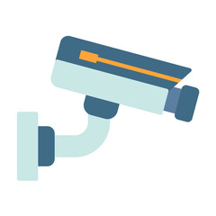 CCTV Camera Flat Multicolor Icon