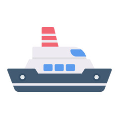 Ship Flat Multicolor Icon