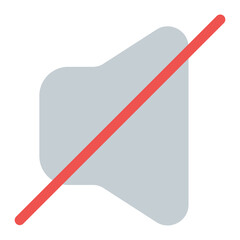 Volume Off Flat Multicolor Icon