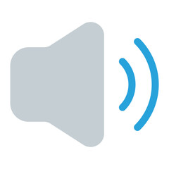 Volume Up Flat Multicolor Icon