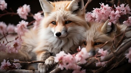 Adorable Couple Valentine Foxes Heart Coloring, Background Image, Desktop Wallpaper Backgrounds, HD