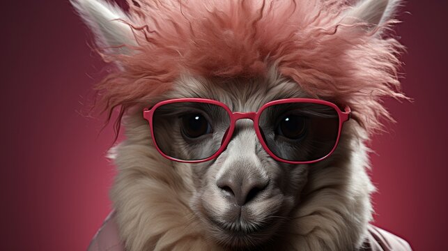 Be Mine Valentine Cute Lama Sunglasses, Background Image, Desktop Wallpaper Backgrounds, HD