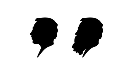 Fototapeta na wymiar Friedrich Engels silhouette