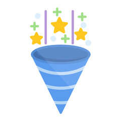 Confetti Flat Multicolor Icon