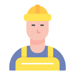 Worker Flat Multicolor Icon