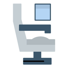 Airplane Seat Flat Multicolor Icon