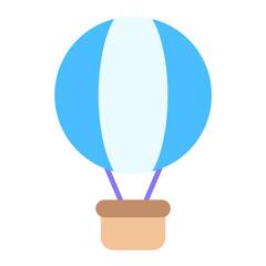 Air Balloon Flat Multicolor Icon