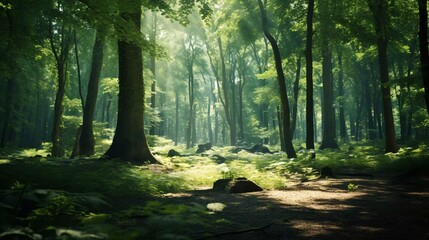 Obraz premium a forest with trees