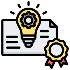 Invention Patent Outline Color Icon