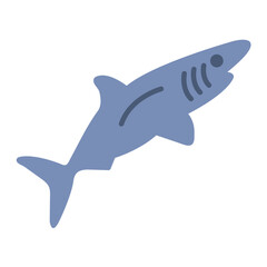Fototapeta premium Shark Flat Multicolor Icon