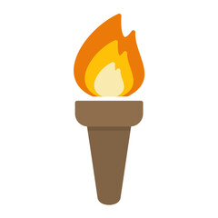 Pirate Torch Flat Multicolor Icon