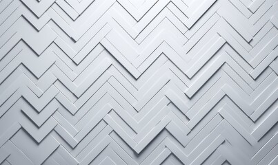 3D Tiles arranged to create a Polished wall. Futuristic, White Background formed from Herringbone blocks. 3D Render, Generative AI