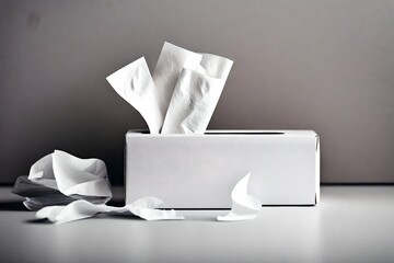 A box of tissues, a household essential for comfort and convenience. 