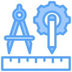 Measurements Blue Icon