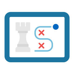 Strategy Flat Multicolor Icon