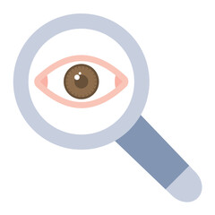 Eye Magnifier Flat Multicolor Icon