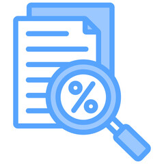 Evaluating Taxes Blue Icon