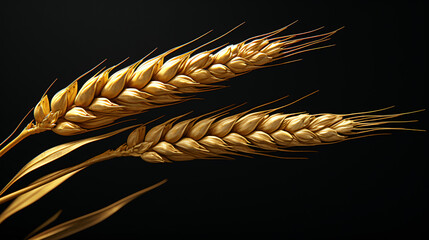 Golden ear of wheat - obrazy, fototapety, plakaty