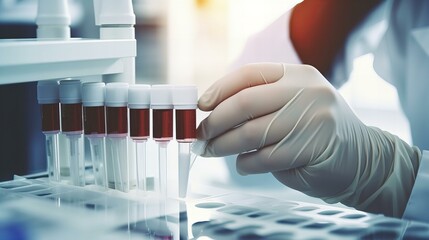 Medical Laboratory Technician Analyzing Blood Samples