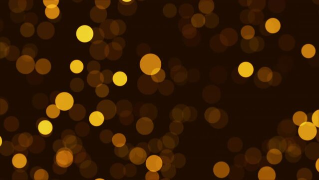 Christmas illumination. Sparkling yellow lights. Abstract looped seamless animation.