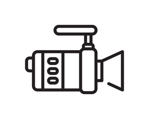 Camera movie vector icon. Video camera vector illustration