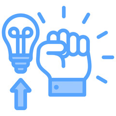 Motivation Blue Icon